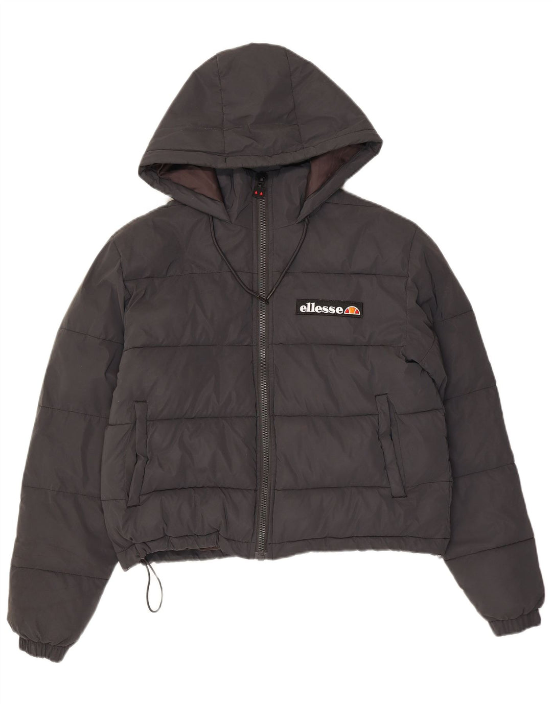 Giacca imbottita con cappuccio da donna Ellesse UK 14 nylon nero medio