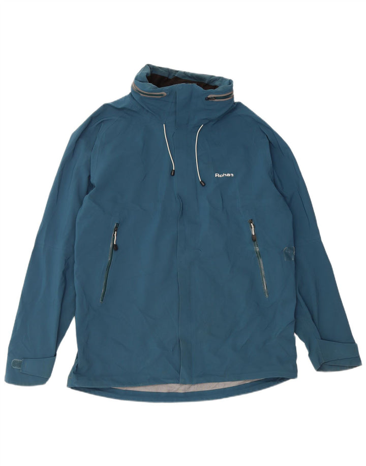 Giacca a vento con cappuccio da uomo Rohan UK 38 Blu medio Poliammide