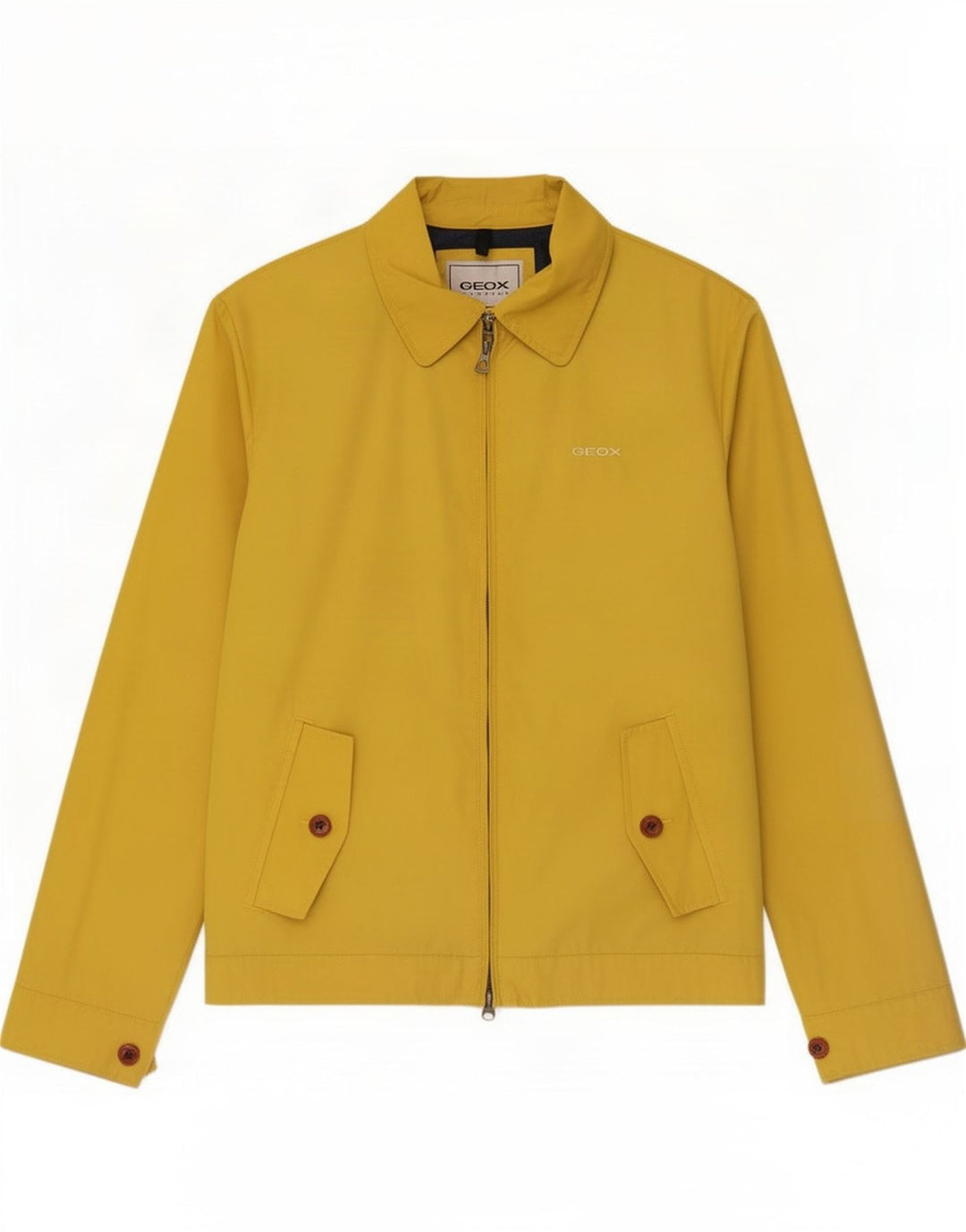Giacca a vento da uomo Geox Respira UK 40 Large Giallo Poliestere