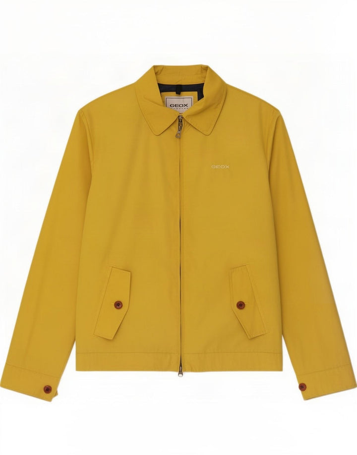 Giacca a vento da uomo Geox Respira UK 40 Large Giallo Poliestere