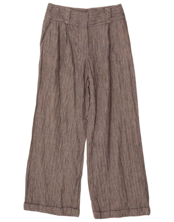 Pantaloni chino da donna Marks & Spencer UK 12 medi W30 L30 neri screziati