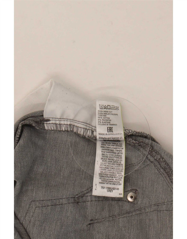 Jeans crop slim da donna Marks & Spencer UK 12 medio W30 L26 cotone grigio