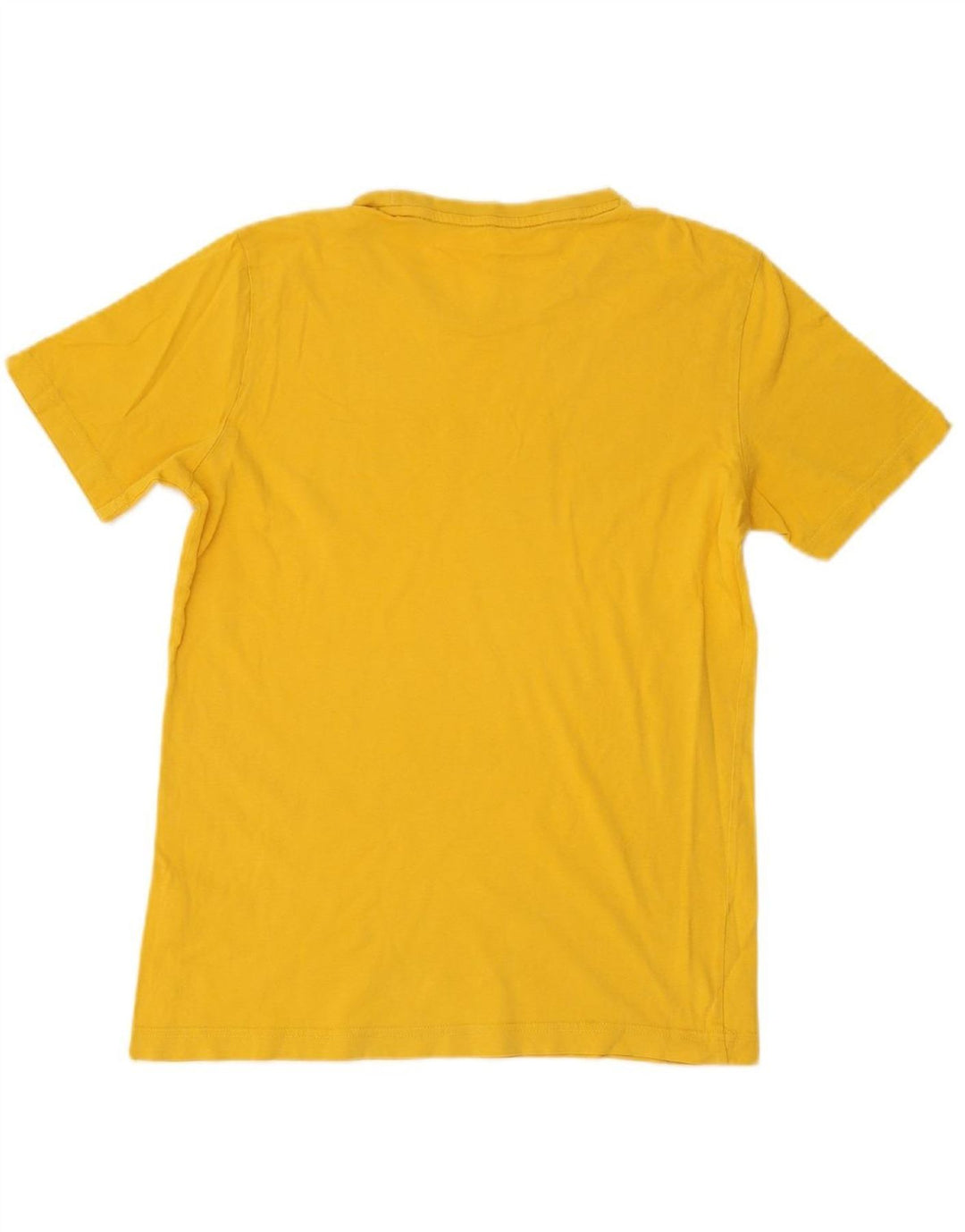 PUMA Mens Graphic T-Shirt Top Small Yellow Cotton