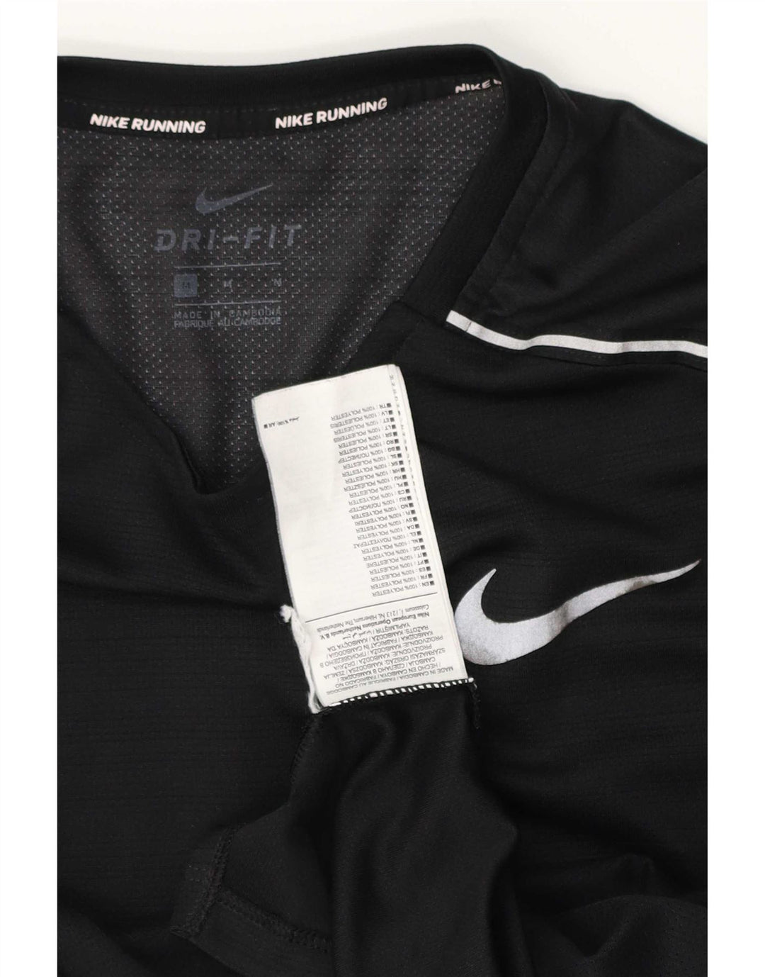 Maglia Nike Dri Fit da uomo a maniche lunghe, poliestere nero medio