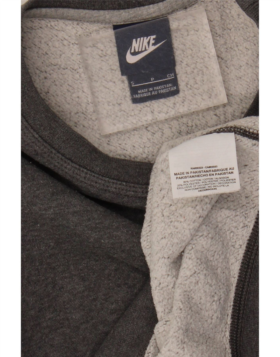 NIKE Mens Sweatshirt Jumper Small Grey Cotton