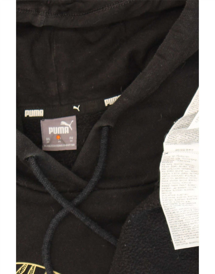 Felpa con cappuccio oversize grafica da uomo Puma UK 14 cotone nero medio