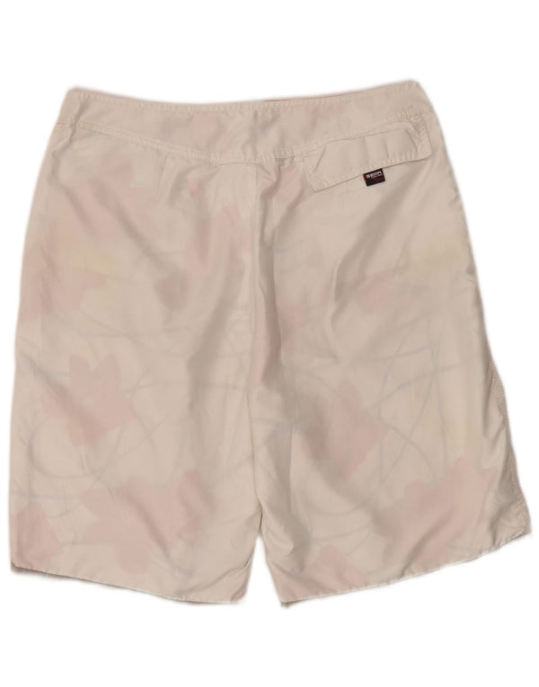 Pantaloncini da bagno reversibili da uomo Bear in poliestere bianco medio