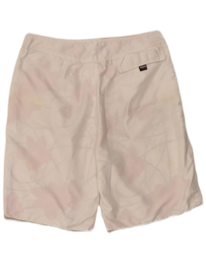 Pantaloncini da bagno reversibili da uomo Bear in poliestere bianco medio