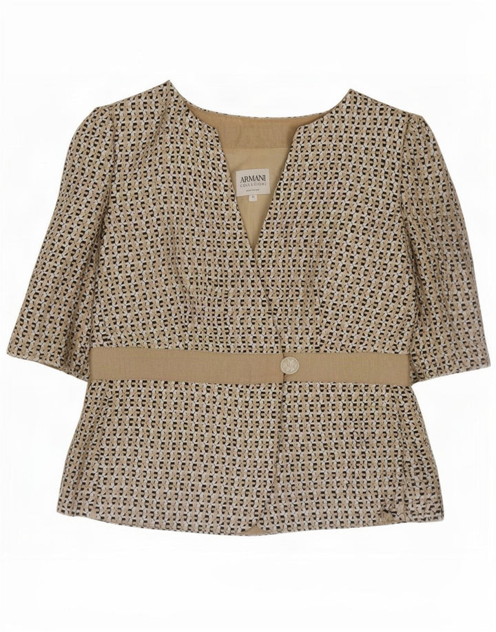 Giacca blazer da donna a maniche corte Armani Collezioni IT 42 Beige medio