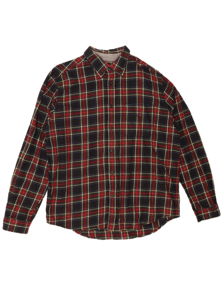EDDIE BAUER Camicia da uomo in flanella XL in cotone a quadri multicolore