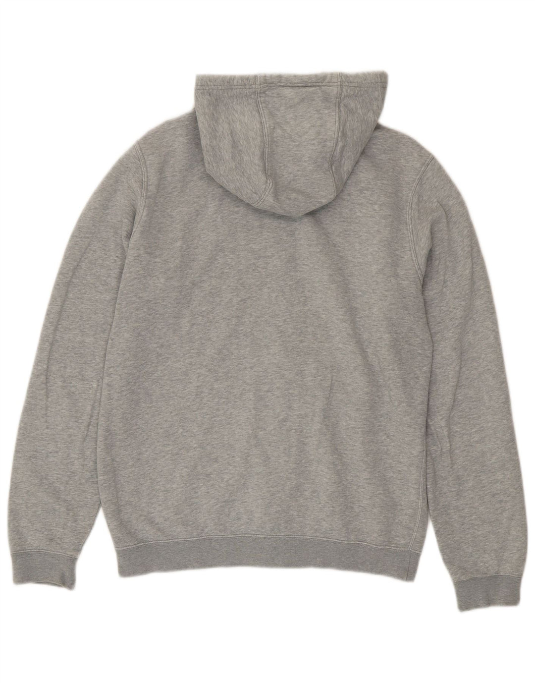 Maglione con cappuccio e zip da uomo NIKE in cotone screziato grigio medio