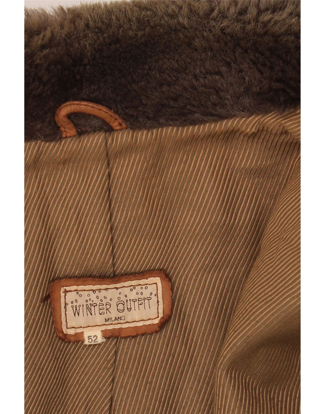 Giacca in pelle da uomo VINTAGE IT 52 XL Marrone Colourblock