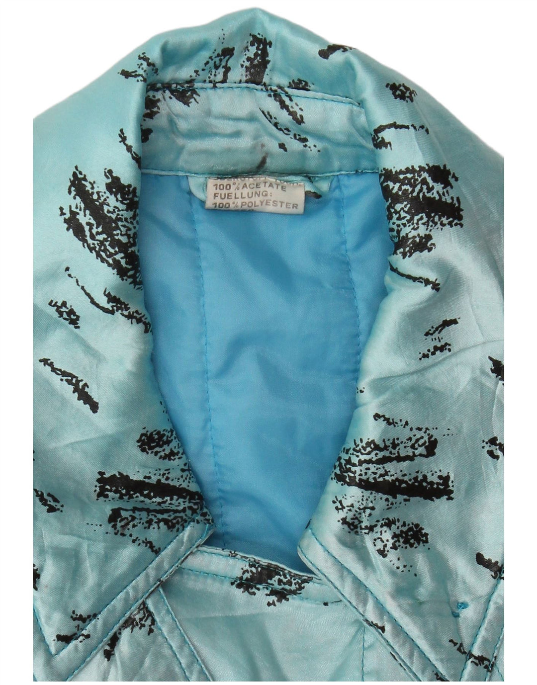 Giacca a vento vintage da uomo con motivo astratto UK 36 piccolo blu