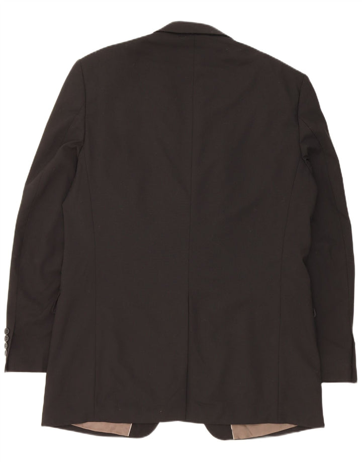Giacca blazer a 3 bottoni da uomo Marks & Spencer UK 42 grande poliestere nero