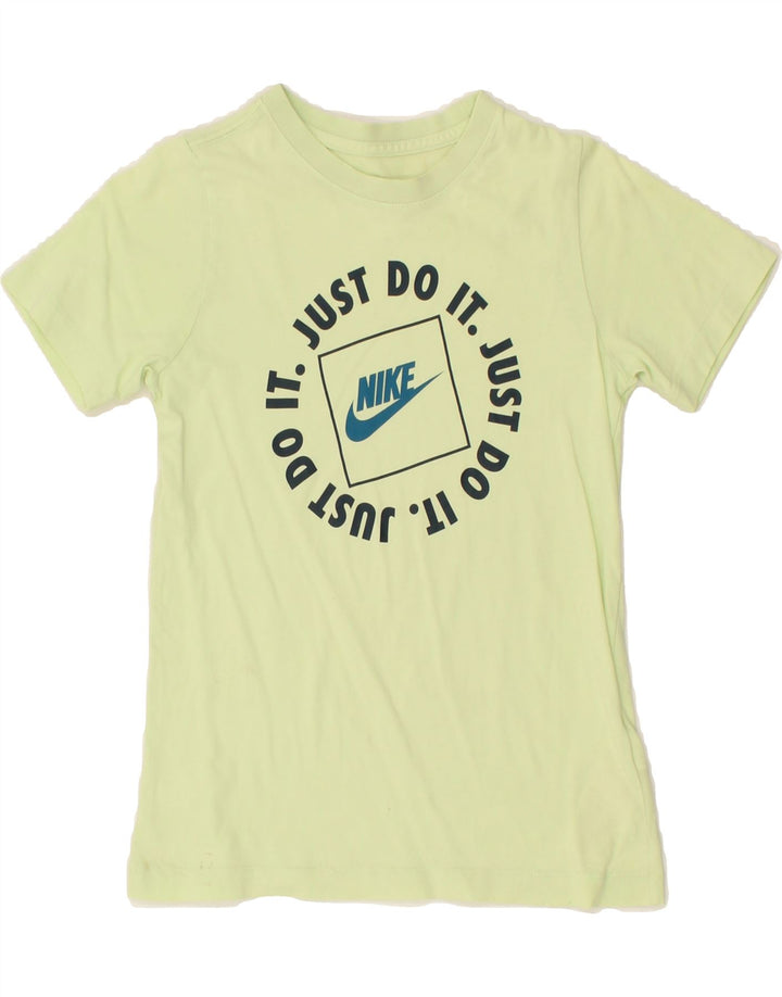 NIKE Boys Graphic T-Shirt Top 8-9 Years Small  Green Cotton Vintage Nike and Second-Hand Nike from Messina Hembry 