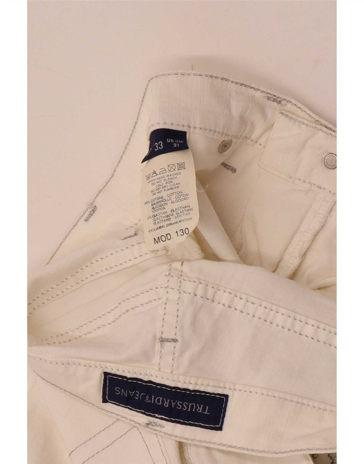 Jeans Bootcut Donna Trussardi W31 L30 Cotone Bianco