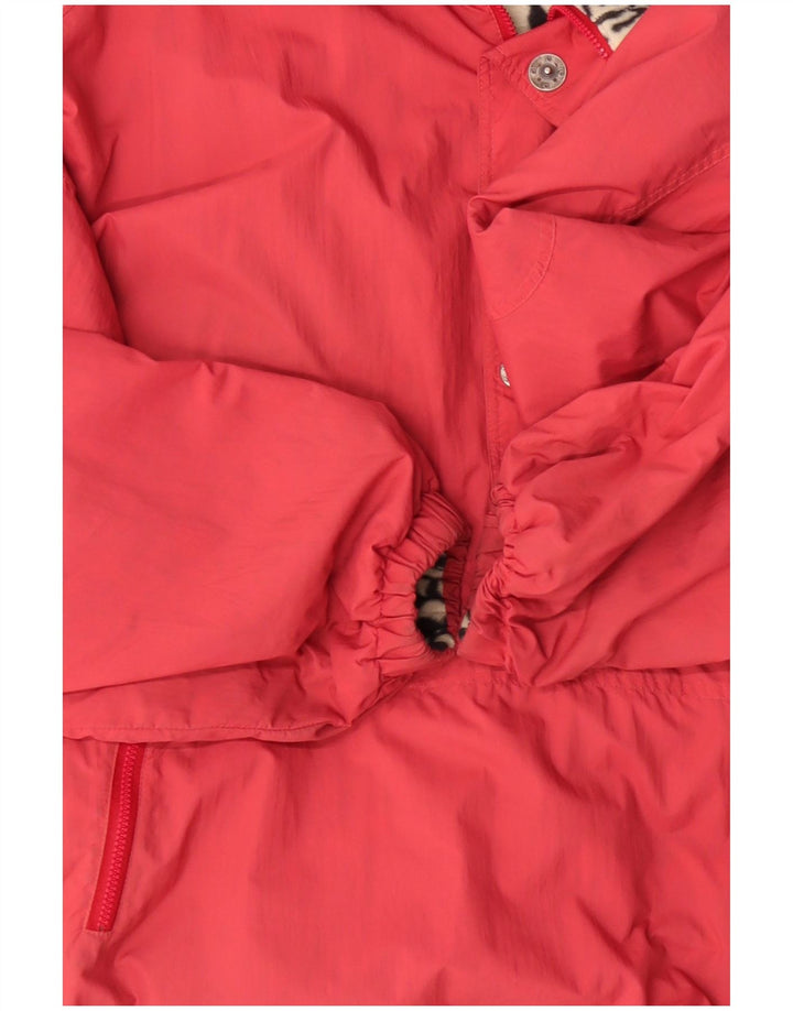 Schoffel Giacca reversibile pullover con cappuccio da uomo UK 46 3XL Rosso floreale retrò