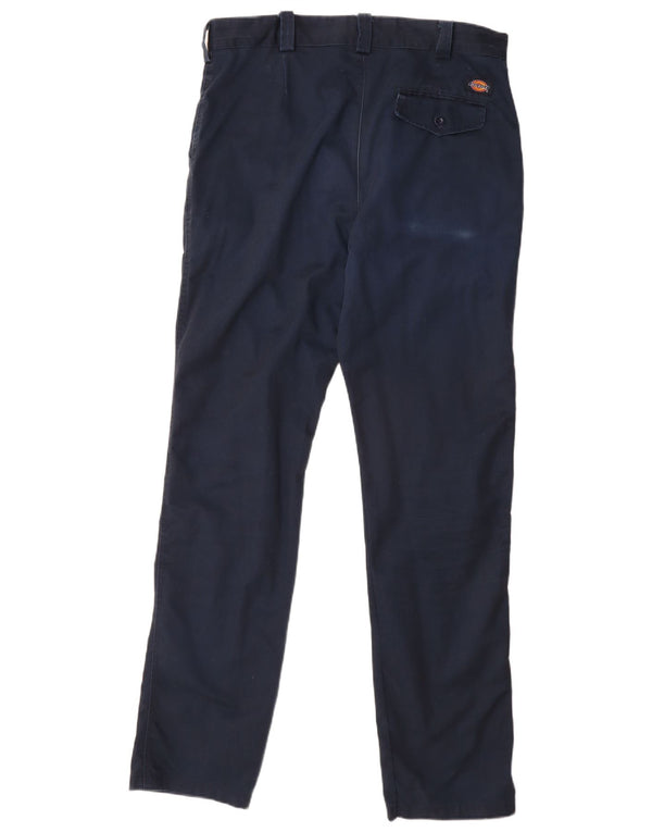 Pantaloni chino dritti da uomo Dickies W36 L33 poliestere blu navy