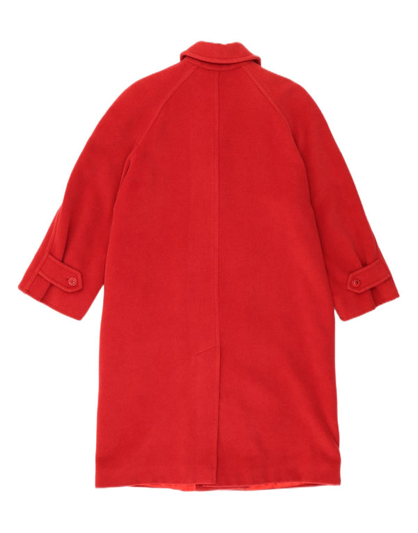 MARELLA Womens Oversized Overcoat UK 10 Small  Red Wool