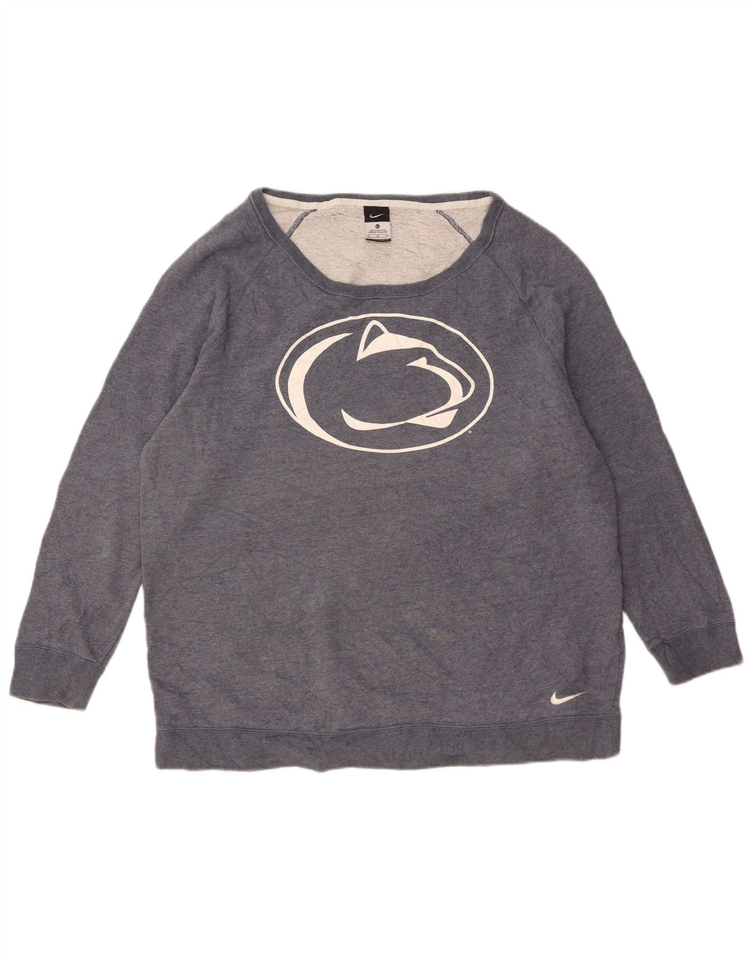 Felpa con grafica Nike da uomo, maglione XL, cotone grigio