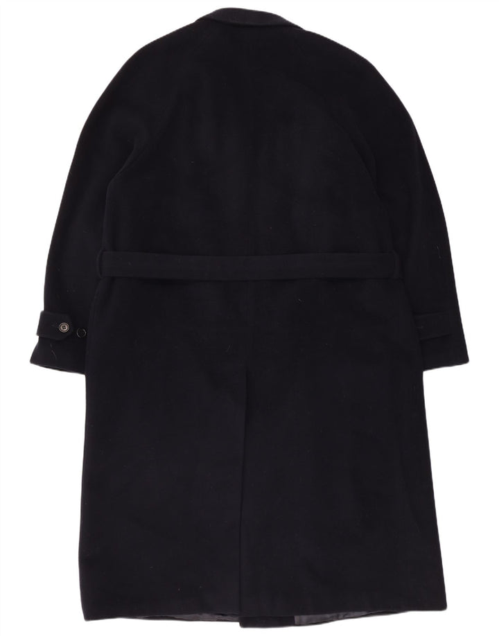 Cappotto doppiopetto da uomo Ferre UK 40 Large Blu Navy in lana vergine