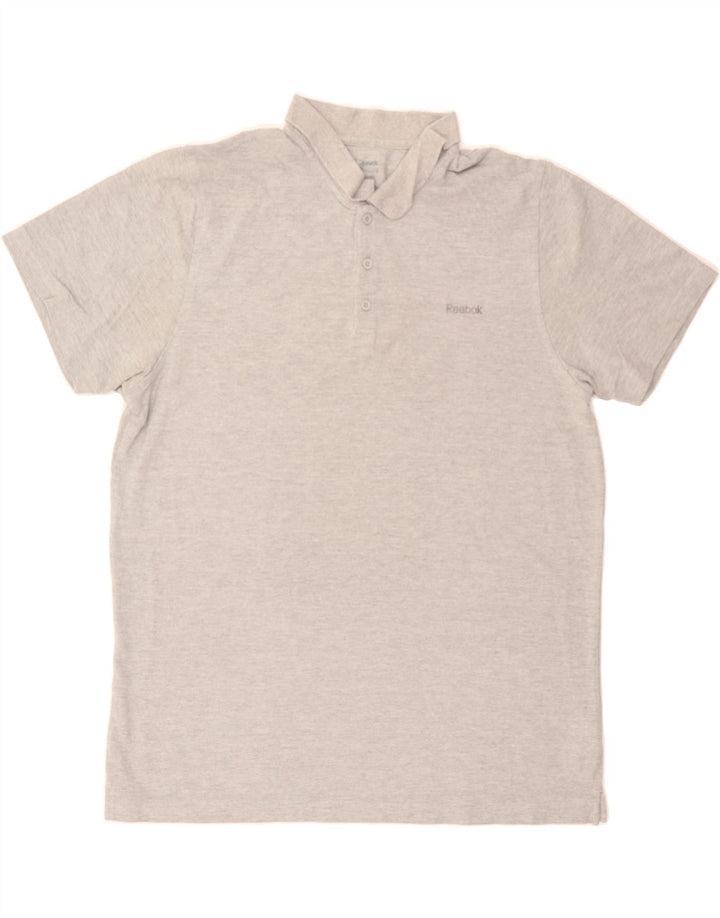 REEBOK Mens Polo Shirt XL Grey Cotton Vintage Reebok and Second-Hand Reebok from Messina Hembry 