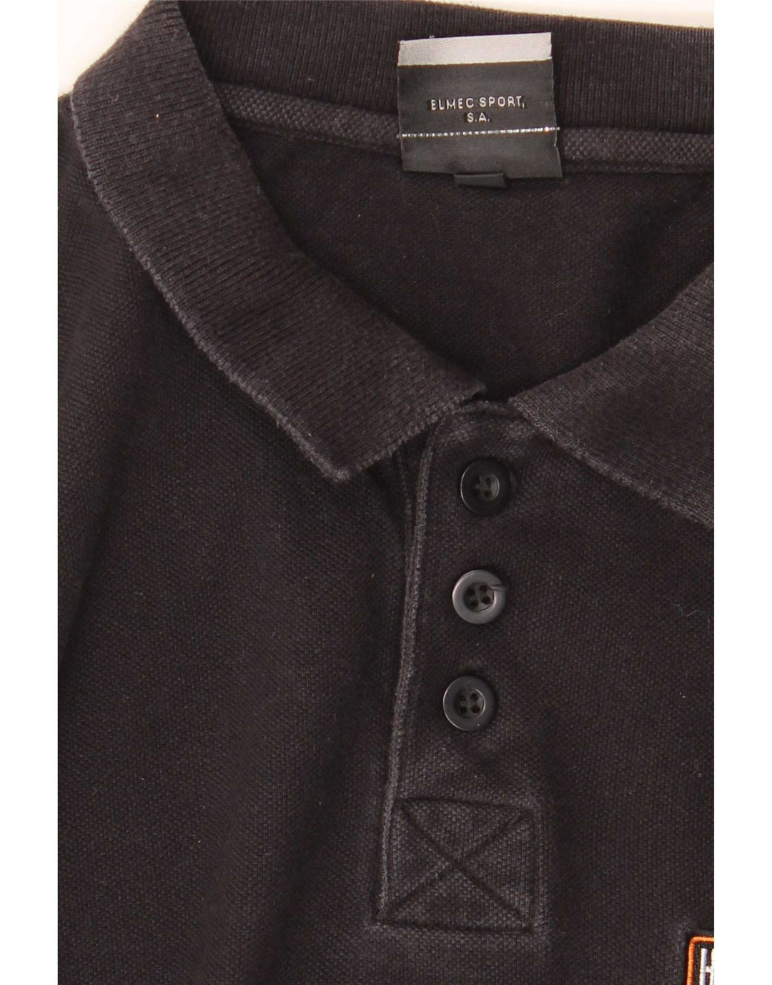 Polo da uomo Harley Davidson grande in cotone nero