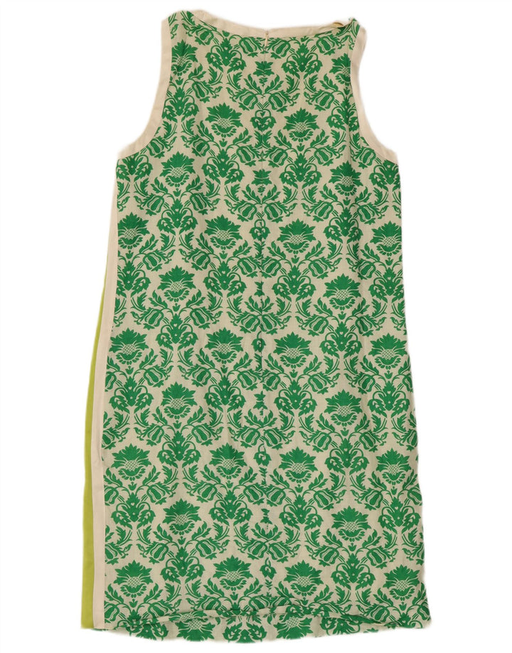 Abito a trapezio senza maniche da donna Marella UK 12 Verde medio floreale