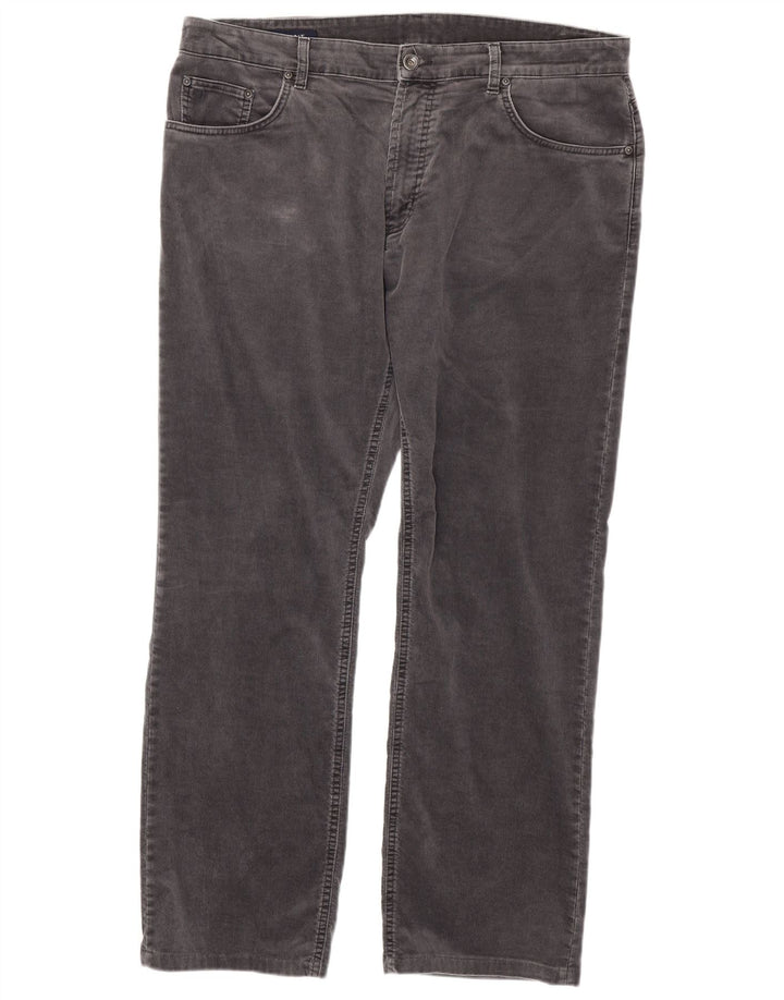 GANT Pantaloni da uomo Jason Regular Fit in velluto a coste dritti W40 L34 cotone grigio