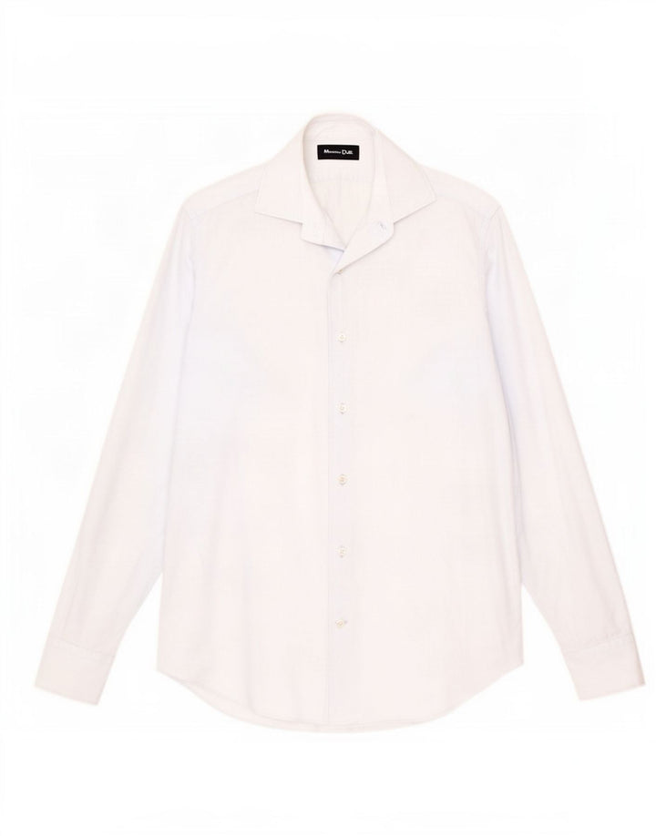 Massimo Dutti Camicia da uomo Taglia 39 15 1/2 Cotone blu medio