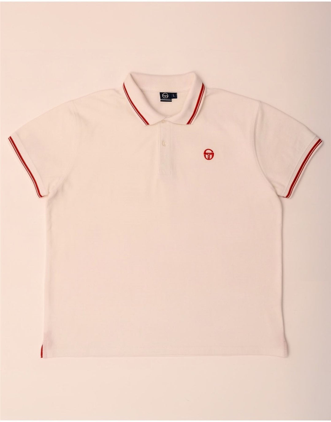 Polo Uomo Sergio Tacchini Large Bianca In Cotone