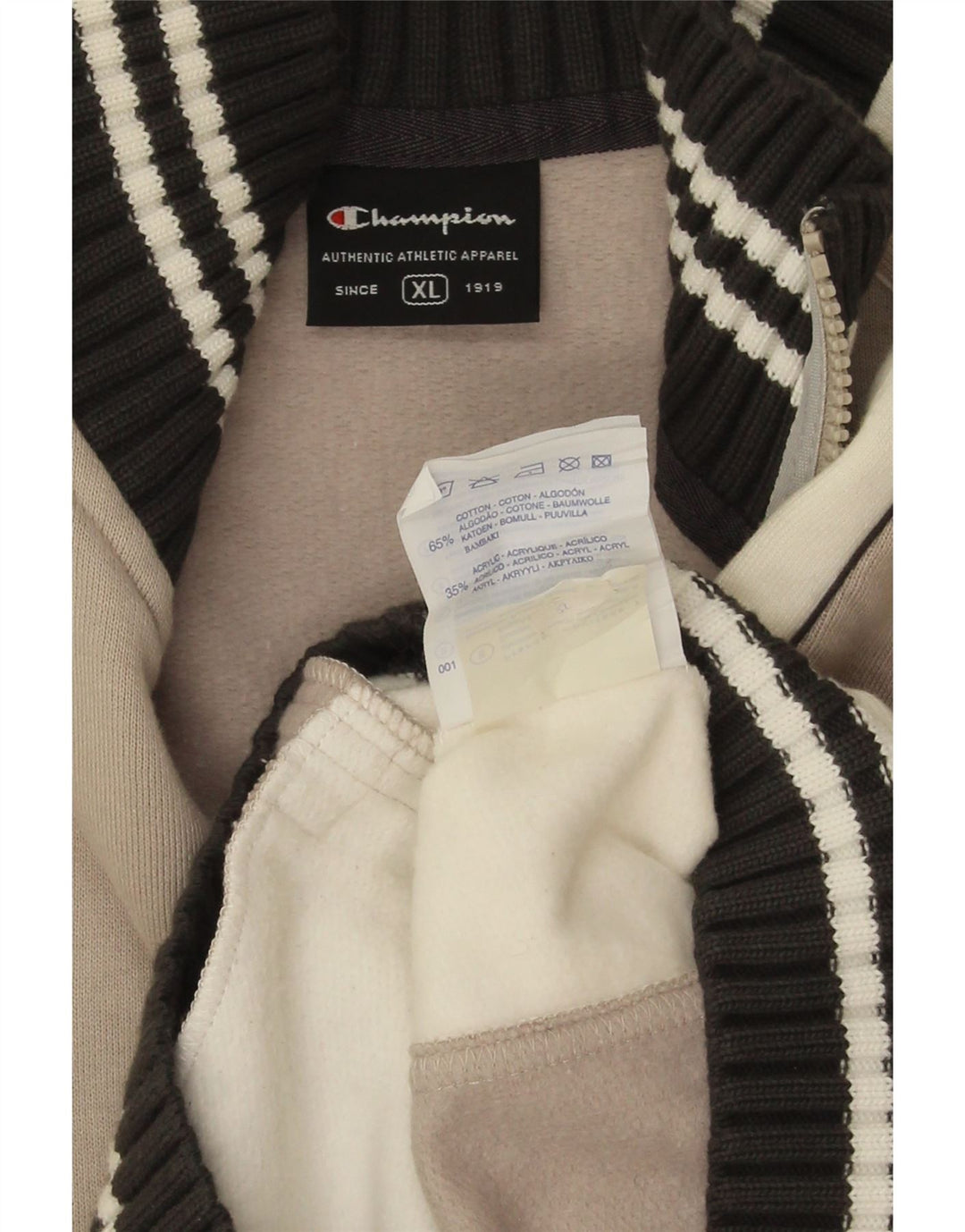 Giacca da tuta da uomo Champion XL in cotone color block grigio