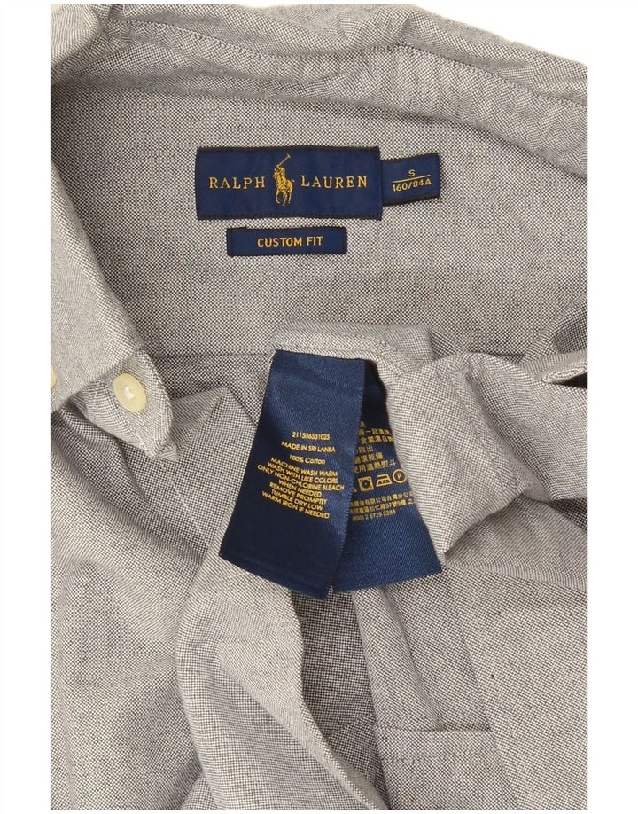 Camicia Ralph Lauren da uomo su misura piccola in cotone grigio