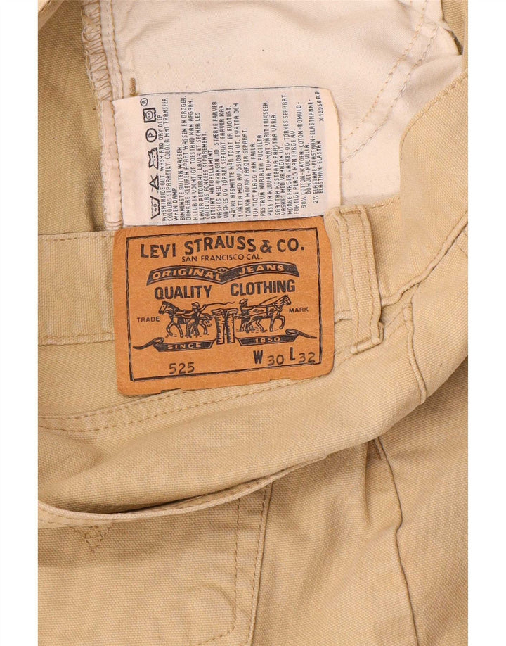 Levi's Uomo 525 Bootcut Pantaloni Casual W30 L32 Cotone Beige