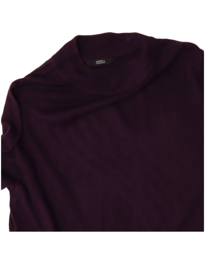 MARKS & SPENCER Maglione da uomo con collo alto viola medio
