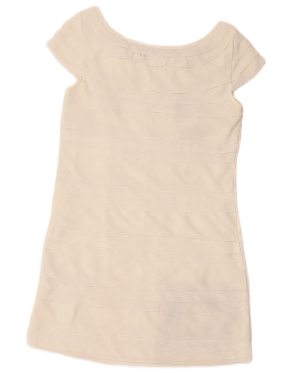Abito a strati da donna French Connection UK 10 piccolo poliestere bianco
