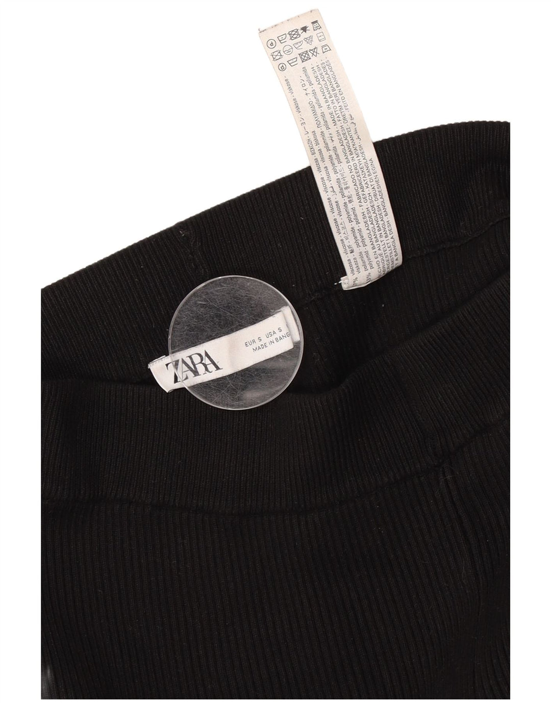 Leggings Zara da donna UK 8 Small in viscosa nera