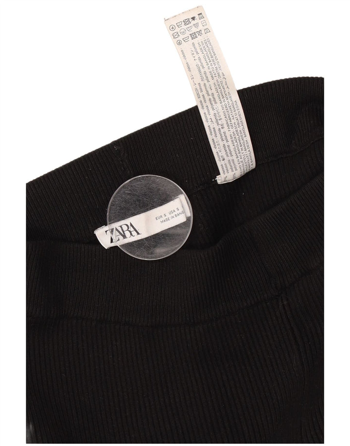 Leggings Zara da donna UK 8 Small in viscosa nera