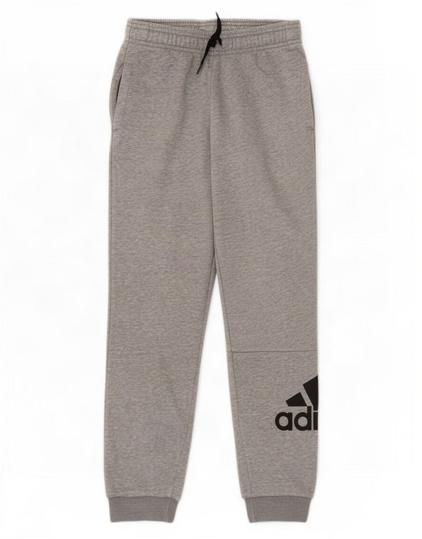 Pantaloni da tuta con grafica Adidas da ragazzo, pantaloni da jogging, 9-10 anni, grigio screziato
