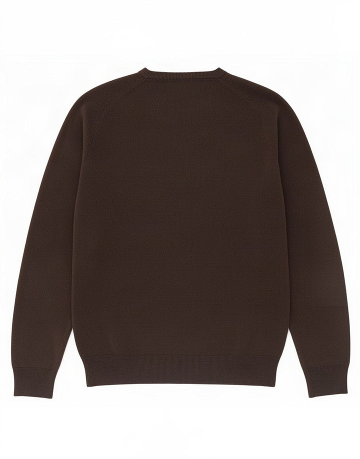 Maglione da uomo con scollo a V Marks & Spencer in acrilico marrone medio