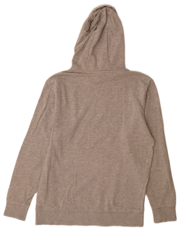 Jack & Jones - Felpa con cappuccio grafica da uomo, grande, in cotone color block grigio