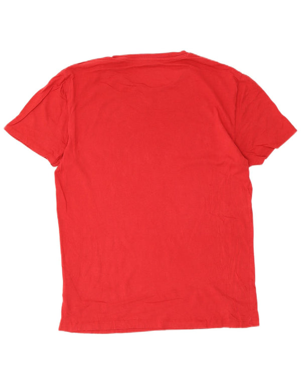 T-shirt da uomo Wrangler Top rosso medio in cotone