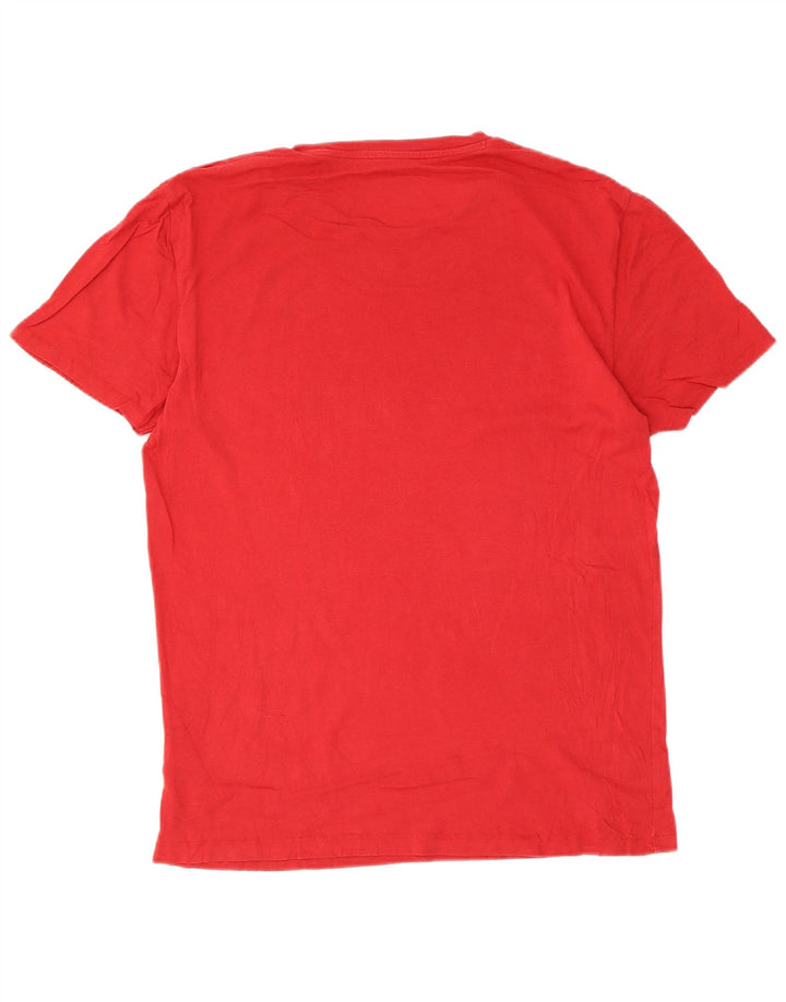 T-shirt da uomo Wrangler Top rosso medio in cotone