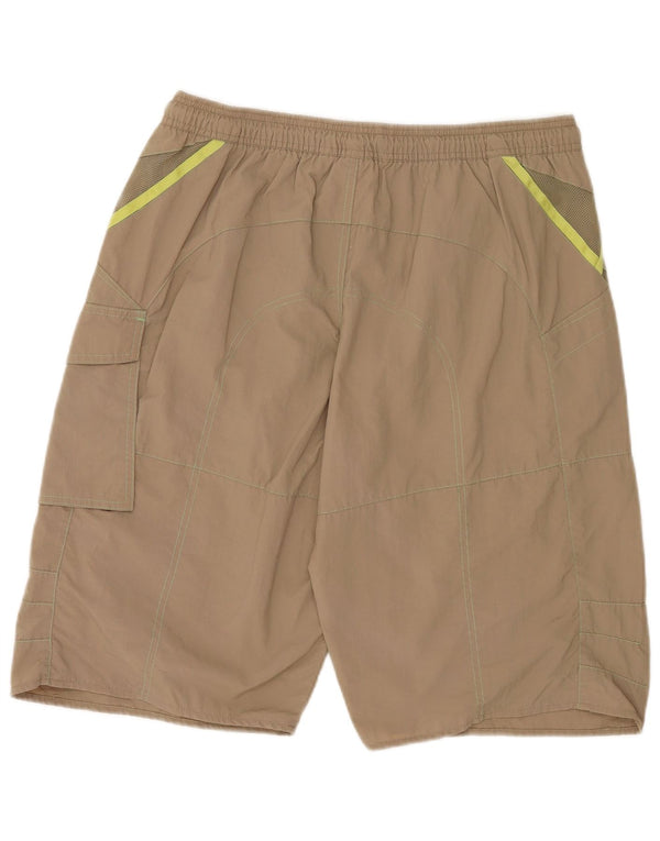 Pantaloncini da bagno grafici da uomo Adidas grandi in nylon kaki