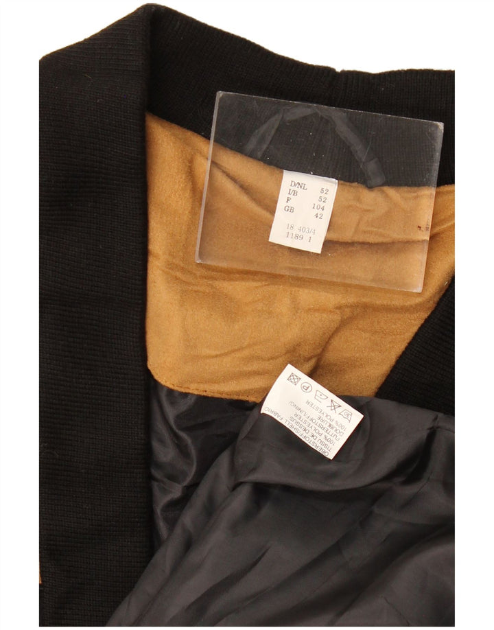 Giubbotto bomber da uomo VINTAGE UK 42 XL Poliestere color block nero