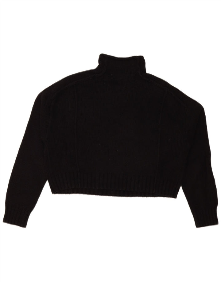 Maglione corto girocollo oversize da donna Zara UK 10 piccolo nero