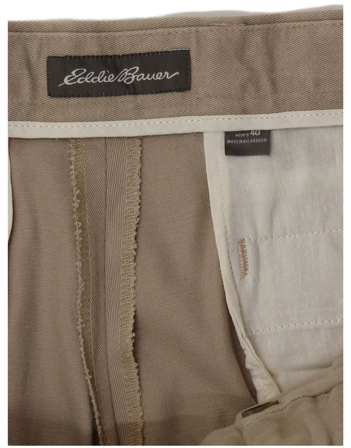 Pantaloni chino dritti da uomo Eddie Bauer W40 L30 Beige