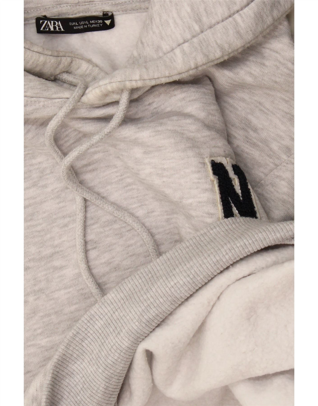 Maglione oversize con cappuccio da donna Zara UK 16 grande grigio