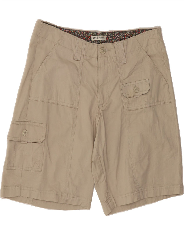 LEE Womens Cargo Shorts US 10 Medium W30 Beige Cotton Vintage Lee and Second-Hand Lee from Messina Hembry 