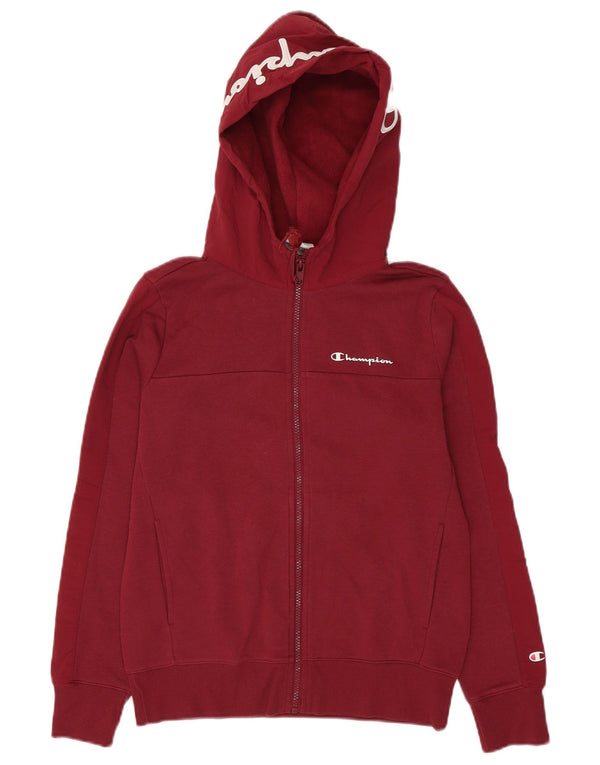 Maglione con cappuccio e zip grafica da donna Champion UK 12 Cotone rosso medio